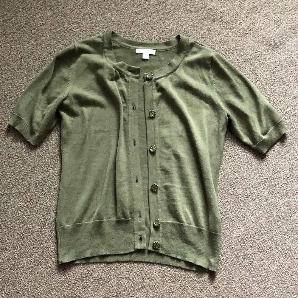 Olive Green Mid Length Cardigan
